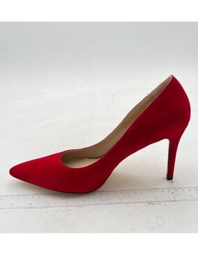 Red Pointed-Toe Stiletto Pumps - Women